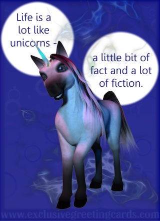 Unicorn sayings greeting cards