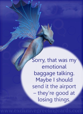 Relationship Card with Dragon - emotional baggage