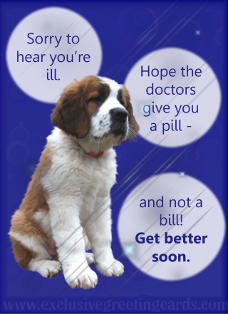 Get well soon greeting card