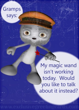 magic wand  greeting card