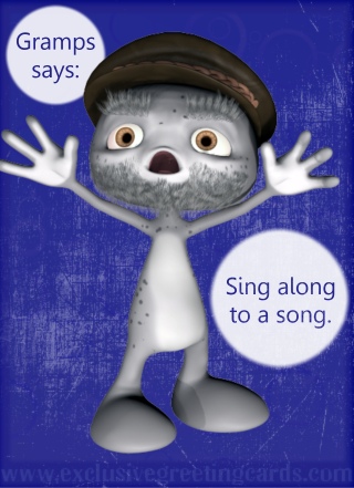 sing along  greeting card