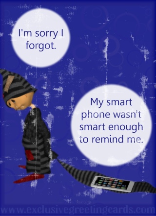 I'm Sorry Greeting card - forgot
