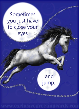 Unicorn sayings greeting cards