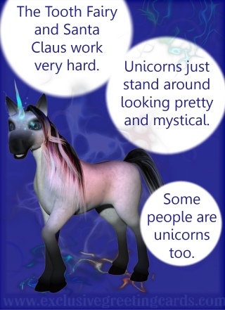 Unicorn sayings greeting cards