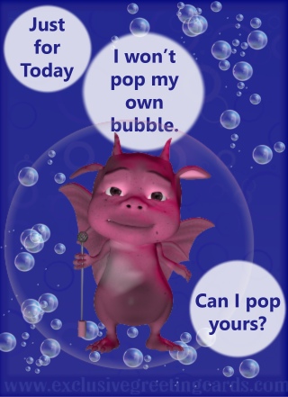 just for today pop a bubble