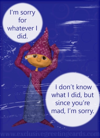 I'm Sorry Greeting card - whatever I did