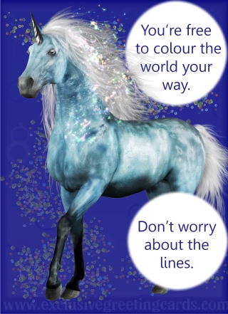 Unicorn sayings greeting cards