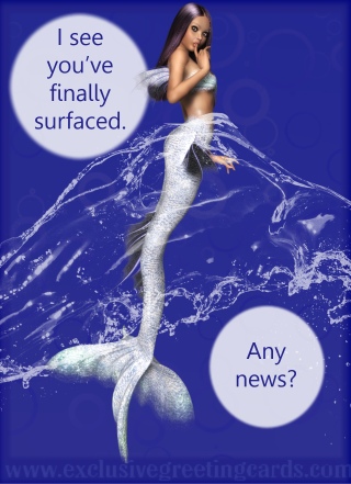 Mermaid Greeting Card - any news