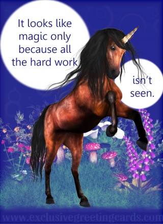 Unicorn sayings greeting cards